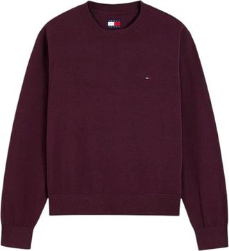 Tommy Jeans Maglione Girocollo Boxy - - Knitwear - Donna - Marrone - M