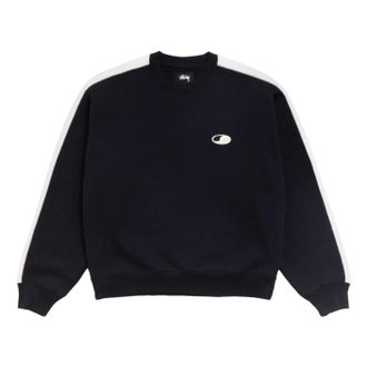 St&uuml;ssy Paneled Stripe Crew Black 118621-BLAC