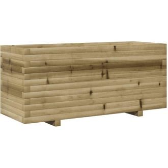vidaXL Jardinera Madera De Pino Impregnada 110x40x49,5 Cm Vidaxl