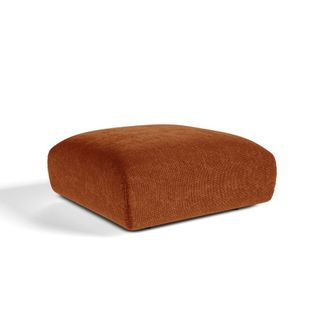 Sia Home Puf terciopelo de chenilla terracota