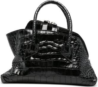The Attico La Passeggiata Mini Tote - Dames - Handtassen - Zwart - ONE Size - Leer - Tassen