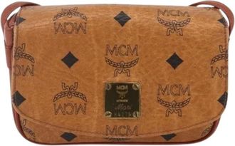 MCM Pre-owned Cross Body Bags, female, Brown, Size: ONE SIZE Pre-owned Canvas Shoulder Bag