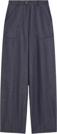 Max Mara Elegante Broek voor Vrouwen - Dames - Wijde Broeken - Blauw - XS - Broeken