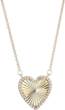 Adornia Adornia 14K Plated Cz Prismatic Heart Necklace