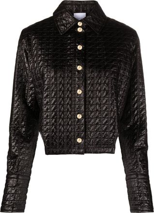 Patou cut-out quilted jacket - women - Polyester/Polyamide - 34 - Black