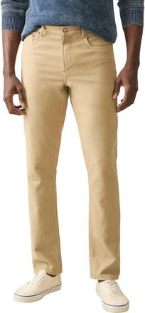 Faherty Stretch Terry Straight Leg Five-Pocket Pants in Desert Khaki at Nordstrom Rack, Size 30 X 34
