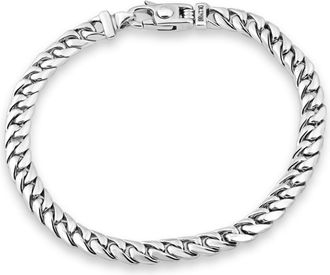 Pompeii3 Mens Solid 14k Gold (29grams) or Platinum (46gram) 6mm Cuban Link Bracelet 8