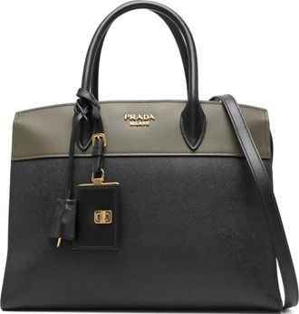 Prada padlock-detail shoulder bag - Zwart