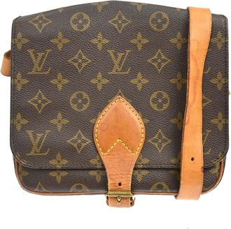 Louis Vuitton Cartouchiere Monogram Canvas Brown Canvas Handbag (Pre-Owned)