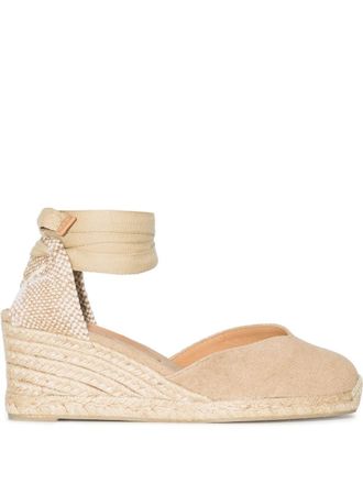Castaner Chiara sandalen met sleehak - Beige