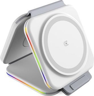 OEM Cargador Inal&aacute;mbrico R&aacute;pido Mag-safe, Hohosb 3 En 1 De 15 W Para Todos Los Modelos De Iphone 13/12, Airpods Pro/2/3, Iwatch 7/6/se/5/4/3/2 (blanco, Ad