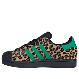 adidas (WMNS) adidas Superstar II Black Green Leopard JP8165