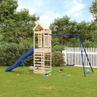 vidaXL Parque Infantil De Exterior Madera Maciza De Pino Vidaxl
