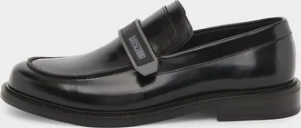 Moschino Men & apos;s Logo Leather Slip-On Loafers