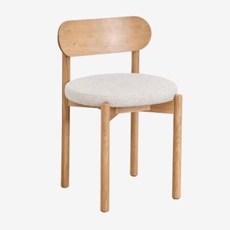 Sklum Sklum - Pack De 2 Sillas De Comedor En Madera De Roble Tapizadas Bianca