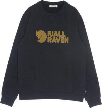 Fj&auml;llr&auml;ven Logo Crewneck Sweatshirt Donkerblauw - Heren - Sweatshirts - Blauw - S - Katoen - Hoodies & sweatvesten