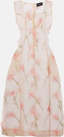 Simone Rocha Abito midi Sculpted Carnation in organza