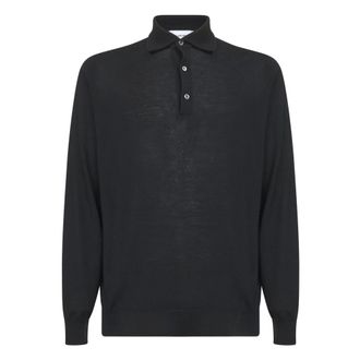 Lardini Polo Shirts, male, Black, Size: 2XL Black T-shirts and Polos