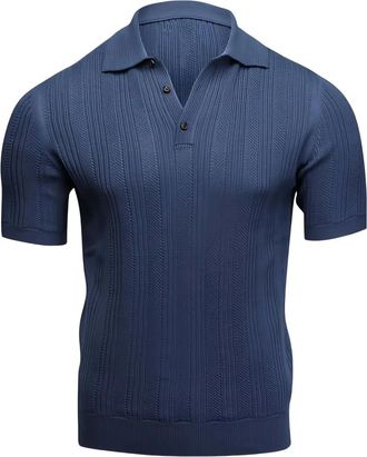 Isaia Polo in maglia - Blu