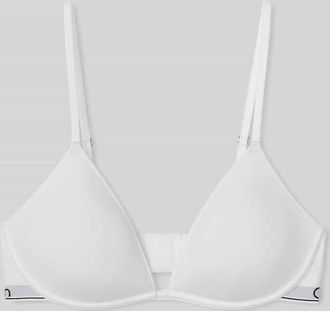 Calvin Klein Underwear BH aus Baumwoll-Stretch-Mischung mit Logo Bund in Weiss, Gr&ouml;&szlig;e 85B