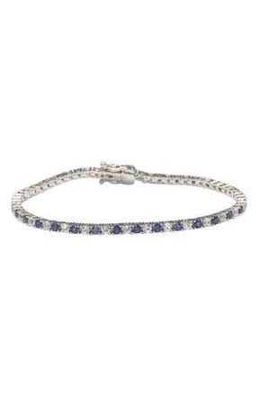 Suzy Levian Blue Sapphire Tennis Bracelet at Nordstrom Rack