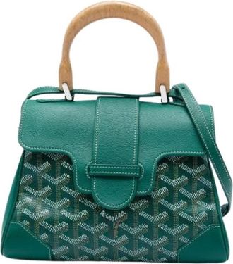 Goyard Pre-owned Mini Saigon - Dames - Vintage Handtas - Groen - ONE Size - Leer - Vintage