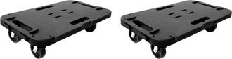 vidaXL Plataformas Con Ruedas 2 Unidades Polipropileno Negro 300 Kg Vidaxl