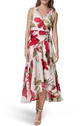 DKNY Print Sleeveless High-Low Maxi Dress in Azalea Multi at Nordstrom, Size 16
