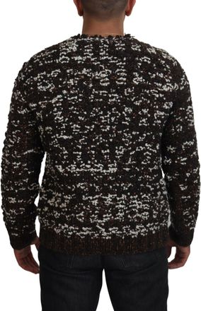 Dolce & Gabbana Mens Brown Knitted Wool Fatto A Mano Sweater Clothing