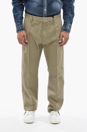 Dsquared2 Pantaloni Chino a Gamba Dritta con Logo Argentato Dsquared2