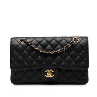 Chanel Pre-owned Classic Flap Schoudertas - Dames - Pre-owned - Zwart - Maat: ONE Size Leer