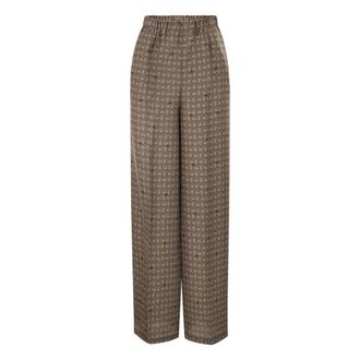 Max Mara Wide Trousers, female, Brown, Size: XS Vischio Wide Trousers