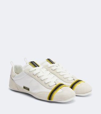 Fendi Wrap suede-trimmed sneakers