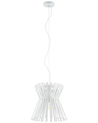 Eglo Eglo Locubin 1 Light Pendant With White Finish & White Metal Shade