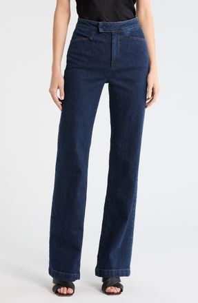 Paige Stevie High Waist Bootcut Trouser Jeans in Ballast at Nordstrom, Size 30