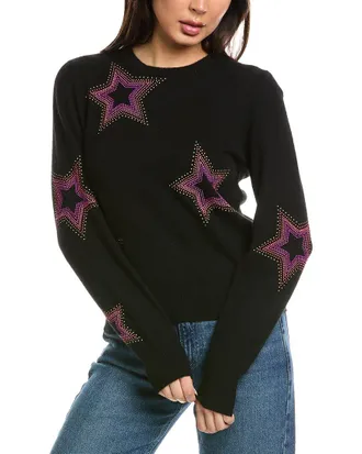 Brodie Star Dust Crewneck Cashmere Sweater
