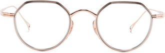 Kame ManNen geometric-frame glasses - Gold