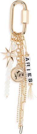 Chelsea28 Zodiac Bead Bag Charm in Aries- White Multi- Gold at Nordstrom