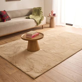 Sweeek Alfombra interior lisa beige