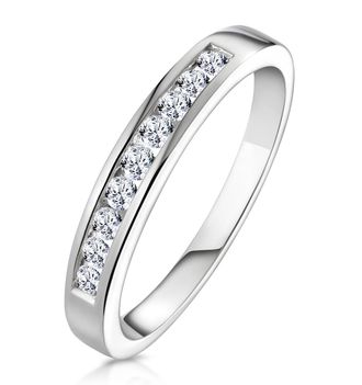 The Diamond Store Rae 18K White Gold Diamond Half Band Eternity Ring 0.25CT G/VS