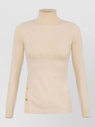 Elisabetta Franchi turtleneck sweater long sleeves side buttons
