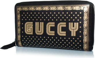 Gucci Pre-owned Mens x Sega star wallet in black Leather - One Size