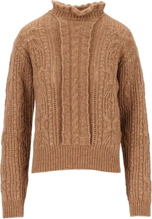 Moncler Breiwerk - Dames - Coltruien - Bruin - L - Truien & Vesten