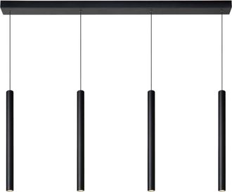 Lucide Lámpara de techo 4 luces metal negro 120cm