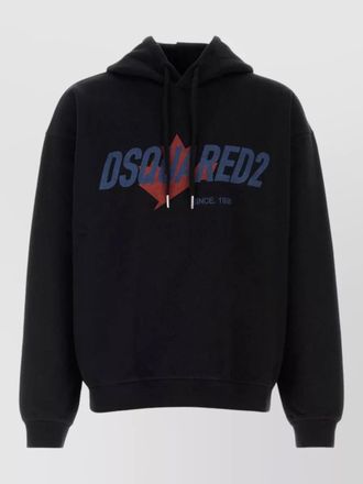 Dsquared2 cotton hooded sweatshirt drawstring hood