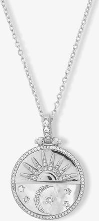Melinda Maria Womens New Beginnings Medallion Necklace In Silver