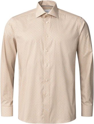 Eton Motif Slim Fit Signature Twill Shirt - Heren - Casual Overhemden - Oranje - 4XL - Katoen - Overhemden