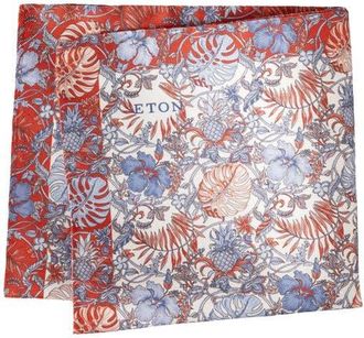 Eton Red Tropical Oxford Silk Pocket Square in Medium Red at Nordstrom