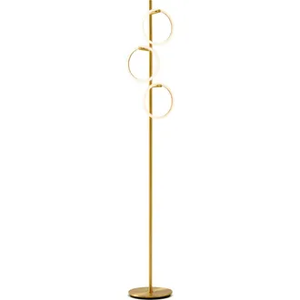 Brightech Saturn LED Floor Lamp in Brass at Nordstrom