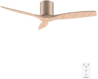 Cecotec Cecotec Ventilador De Techo Con Mando A Distancia De 52 Energysilence Aero 5400 Classic Gold&lightwood. Motor Dc 40w, 3 Aspas
